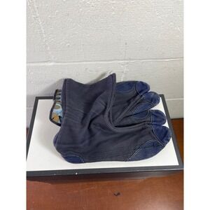 Tabi Boots Split Toe Dark Indigo Denim Japanese Pull On Men's Size 8.5 US